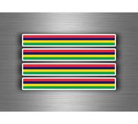Akachafactory 4X Autocollant Sticker Voiture Moto Stripes Drapeau Tuning ile Maurice Mauritius