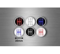 Akachafactory 6X Autocollant Sticker Voiture pommeau Vitesse Tuning boitier Pastille Levier
