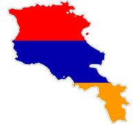 Akachafactory Autocollant Sticker adhesif Voiture Vinyle Drapeau Carte armenie