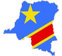 Akachafactory Autocollant Sticker adhesif Voiture Vinyle Drapeau Carte Congo