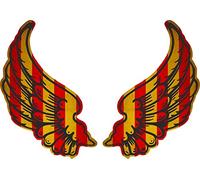Akachafactory Autocollant Sticker Ailes Biker Motard Drapeau Pays Catalogne Catalan