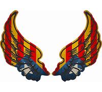 Akachafactory Autocollant Sticker Ailes Biker Motard Drapeau Pays Catalogne Catalan independant