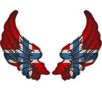 Akachafactory Autocollant Sticker Ailes Biker Motard Drapeau Pays N Norvege