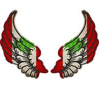 Akachafactory Autocollant Sticker Ailes Biker Motard Drapeau Pays RL Liban