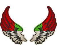 Akachafactory Autocollant Sticker Ailes Biker Motard Drapeau Pays RM Madagascar