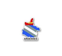Akachafactory Autocollant Sticker Carte Drapeau departement Exterieur Ardennes