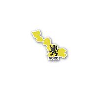 Akachafactory Autocollant Sticker Carte Drapeau departement Exterieur Nord