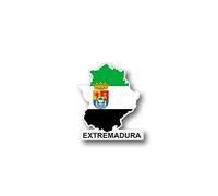 Akachafactory Autocollant Sticker Carte Drapeau Espagne Province estremadura Extremadura