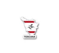 Akachafactory Autocollant Sticker Carte Drapeau Region Italie Province Toscane Toscana