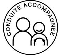 Akachafactory Autocollant Sticker Conduite accompagne Voiture Camion Jeune Homologue Panneau