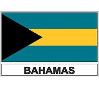 Akachafactory Autocollant Sticker Drapeau BS Bahamas