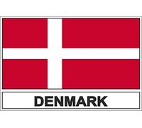 Akachafactory Autocollant Sticker Drapeau DK Danemark