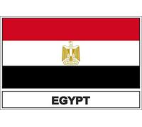 Akachafactory Autocollant Sticker Drapeau ET Egypte