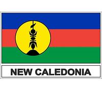 Akachafactory Autocollant Sticker Drapeau NC Nouvelle caledonie kanak kanaky