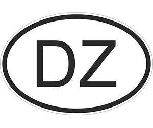 Akachafactory Autocollant Sticker Drapeau Oval Code Pays Voiture Moto Algerie algerien dz