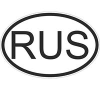 Akachafactory Autocollant Sticker Drapeau Oval Code Pays Voiture Moto Russie Russe rus