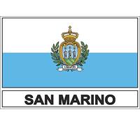 Akachafactory Autocollant Sticker Drapeau RSM Saint St Marin