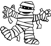 Akachafactory Autocollant Sticker Egypte Antique Ancienne egyptien Momie Drole Enfant Noir