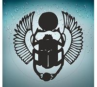 Akachafactory Autocollant Sticker Egypte Antique Ancienne egyptien Scarabee amulette Noir