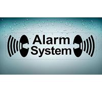 Akachafactory Autocollant Sticker Laptop Voiture Moto Scooter Alarme System Noir antivol