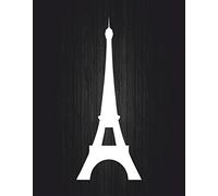 Akachafactory Autocollant Sticker Laptop Voiture Moto Tour Eiffel Blanc Paris France