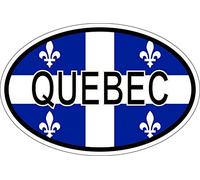 Akachafactory Autocollant Sticker Ovale Oval Drapeau Code Pays Canada Quebec