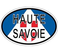 Akachafactory Autocollant Sticker Ovale Oval Drapeau Code Pays departement Haute Savoie
