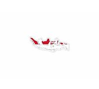 Akachafactory Autocollant Sticker Vinyl Voiture Moto adhesif Carte Drapeau indonesie indonesien