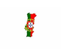 Akachafactory Autocollant Sticker Vinyl Voiture Moto adhesif Carte Drapeau Portugal Portugais