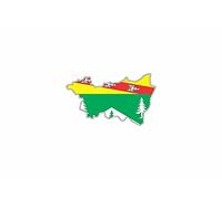 Akachafactory Autocollant Sticker Vinyl Voiture Moto adhesif Carte Drapeau vosges