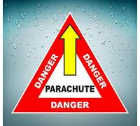 Akachafactory Autocollant Sticker Voiture Avion Aviation aeroport Parachute Danger