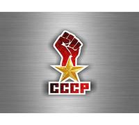 Akachafactory Autocollant Sticker Voiture Drapeau URSS Russie sovietique CCCP Russe Soviet r6