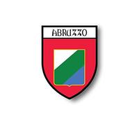 Akachafactory Autocollant Sticker Voiture Moto Blason Ville Drapeau abruzzes Abruzzo Italie
