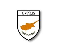 Akachafactory Autocollant Sticker Voiture Moto Blason Ville Drapeau Chypre chypriote