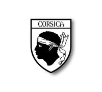 Akachafactory Autocollant Sticker Voiture Moto Blason Ville Drapeau Corse Corsica