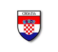 Akachafactory Autocollant Sticker Voiture Moto Blason Ville Drapeau Croatie croate