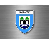 Akachafactory Autocollant Sticker Voiture Moto Blason Ville Drapeau ecusson Sarajevo Bosnie