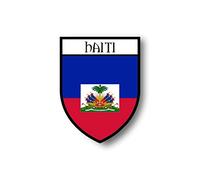 Akachafactory Autocollant Sticker Voiture Moto Blason Ville Drapeau Haiti haitien