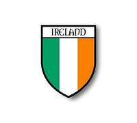 Akachafactory Autocollant Sticker Voiture Moto Blason Ville Drapeau Irlande Irlandais