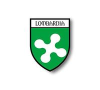 Akachafactory Autocollant Sticker Voiture Moto Blason Ville Drapeau Italie Lombardia