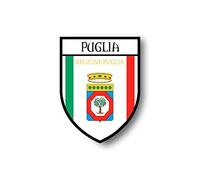 Akachafactory Autocollant Sticker Voiture Moto Blason Ville Drapeau Italie puglia