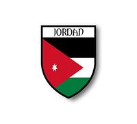 Akachafactory Autocollant Sticker Voiture Moto Blason Ville Drapeau Jordanie jordanais