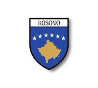 Akachafactory Autocollant Sticker Voiture Moto Blason Ville Drapeau Kosovo kosovar