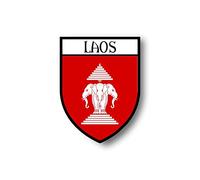 Akachafactory Autocollant Sticker Voiture Moto Blason Ville Drapeau Laos Ancien