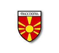 Akachafactory Autocollant Sticker Voiture Moto Blason Ville Drapeau macedoine macedonien