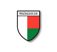 Akachafactory Autocollant Sticker Voiture Moto Blason Ville Drapeau Madagascar malgache