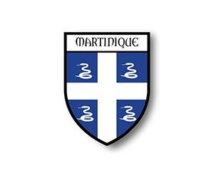 Akachafactory Autocollant Sticker Voiture Moto Blason Ville Drapeau Martinique