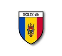 Akachafactory Autocollant Sticker Voiture Moto Blason Ville Drapeau Moldavie moldave
