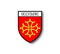 Akachafactory Autocollant Sticker Voiture Moto Blason Ville Drapeau occitanie Croix