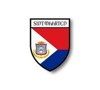 Akachafactory Autocollant Sticker Voiture Moto Blason Ville Drapeau Saint Martin sint marteen